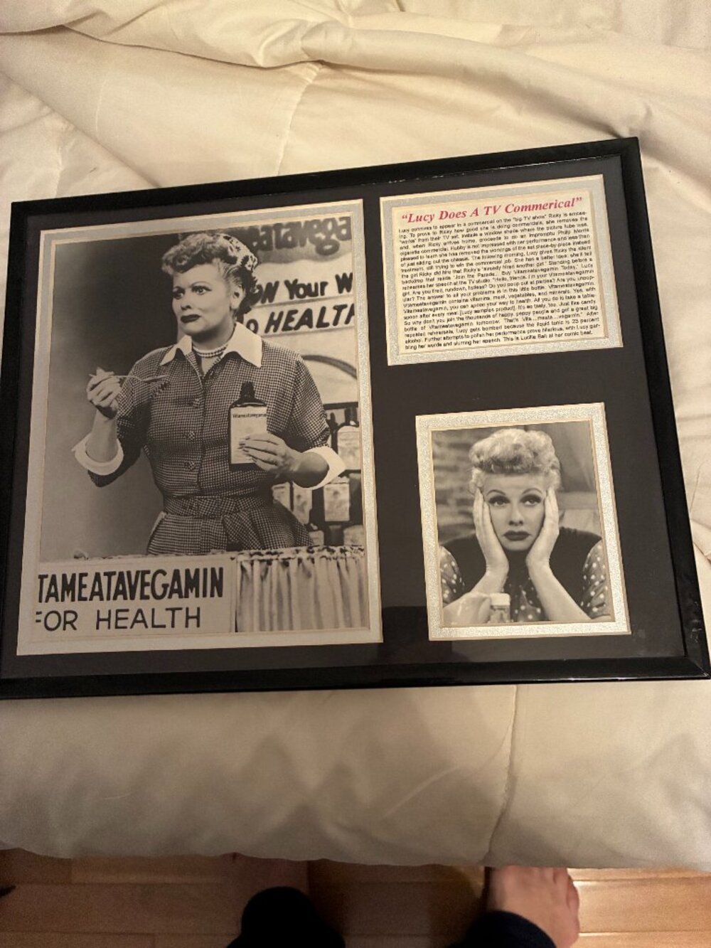 I love Lucy Framed 11" X 14" Lucy does a A TV Commercial